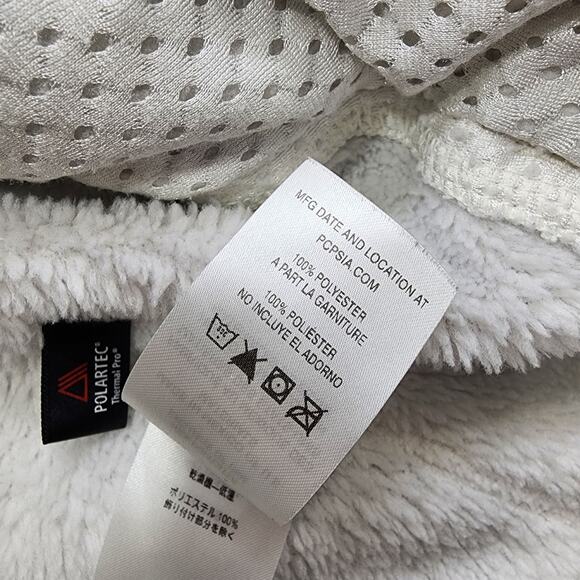 Patagonia Jacket Womens M Cream Raw Linen‎ Re-Tool Snap-T Fleece Pullover Hiking - Picture 7 of 11